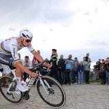 Mathieu Van der Poel beaucoup trop fort dans l'Enfer du Nord. KEYSTONE/EPA/TERESA SUAREZ